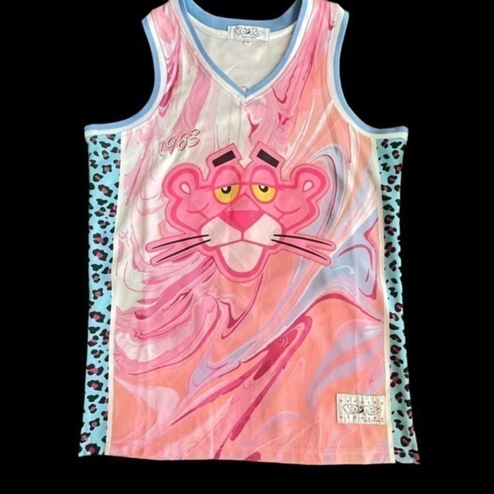 Pink Panther Miami X #3 Basketball Jersey Men’s Medium Streetwear Sleeveless